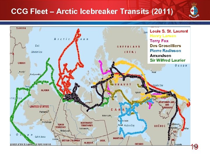 CCG Fleet – Arctic Icebreaker Transits (2011) Louis S. St. Laurent Henry Larsen Terry