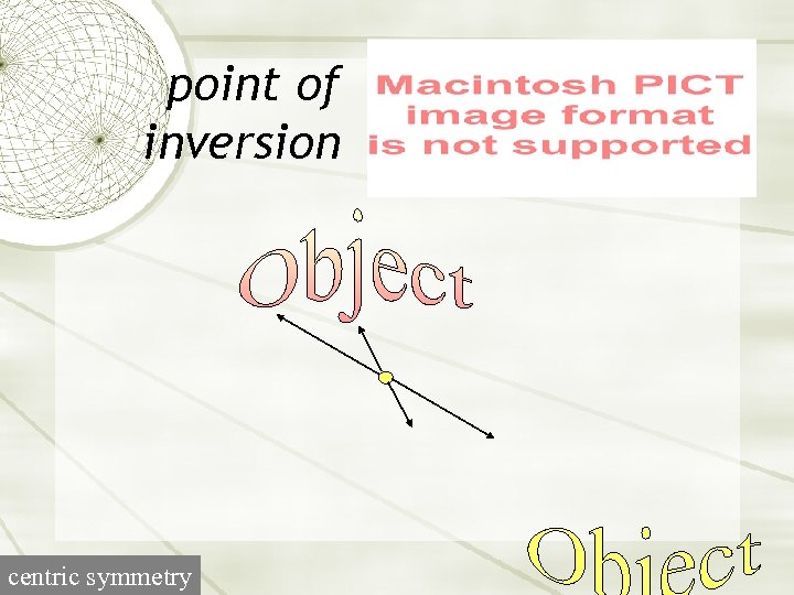 point of inversion centric symmetry 