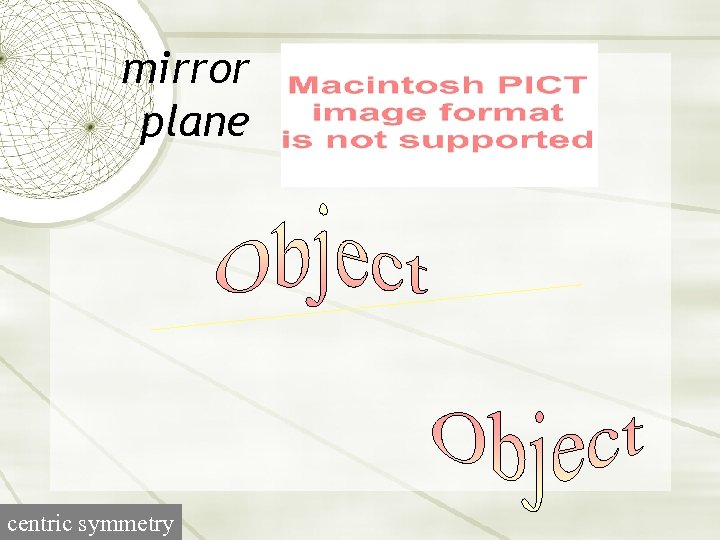 mirror plane centric symmetry 