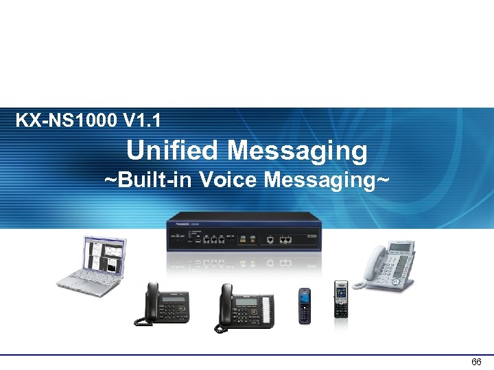 KX-NS 1000 V 1. 1 Unified Messaging ~Built-in Voice Messaging~ 66 
