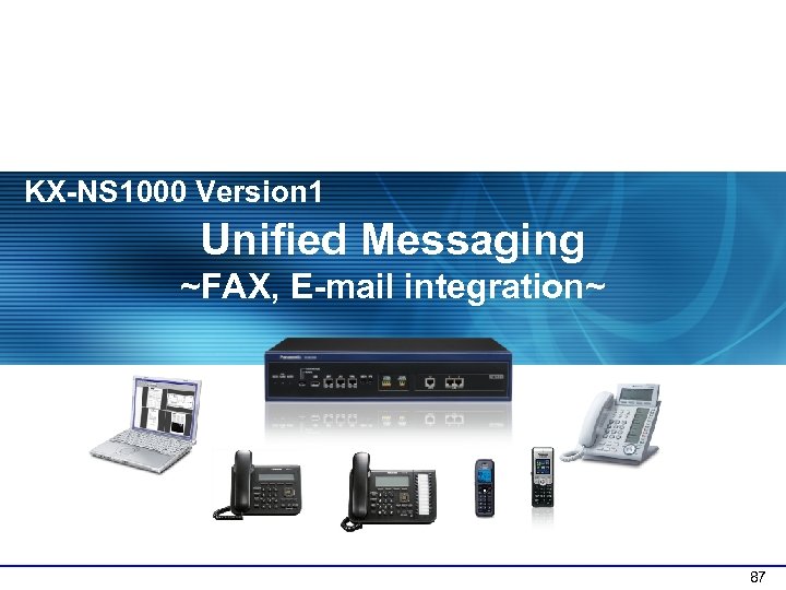 KX-NS 1000 Version 1 Unified Messaging ~FAX, E-mail integration~ 87 
