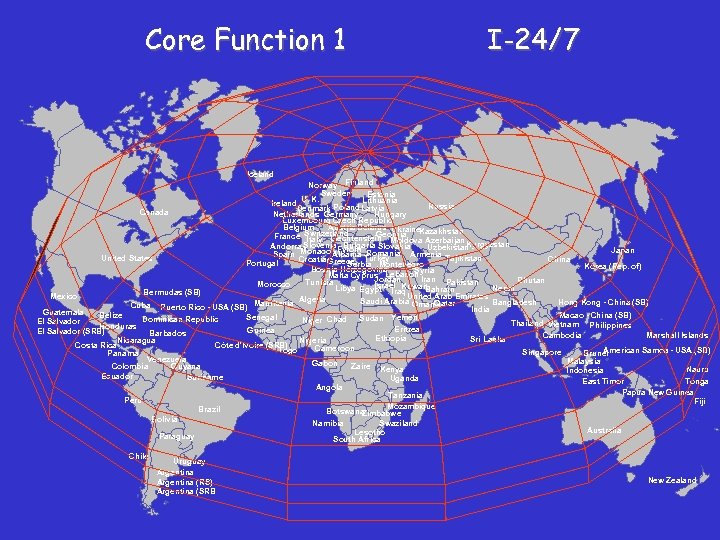Core Function 1 I-24/7 Iceland Norway Finland Sweden Estonia Lithuania Ireland U. K. Russia