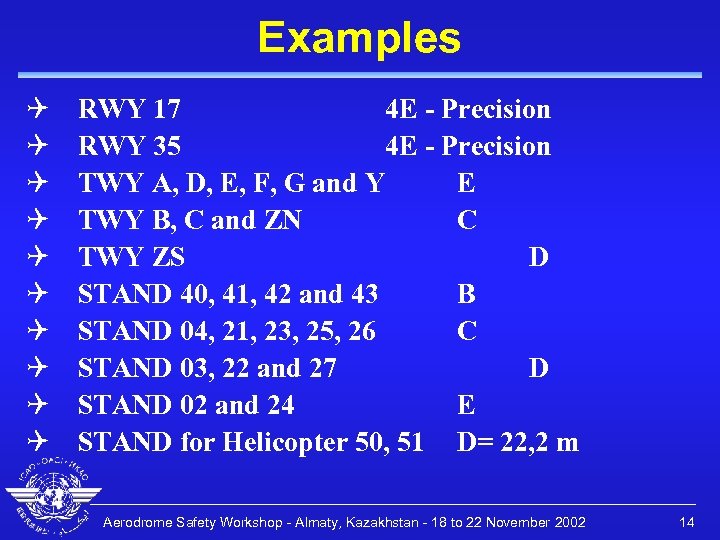 Examples Q Q Q Q Q RWY 17 4 E - Precision RWY 35