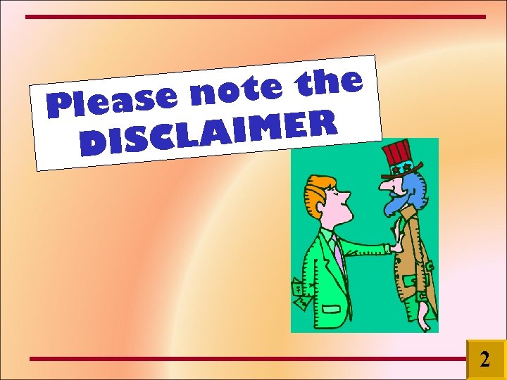 e the se not Plea AIMER DISCL 2 