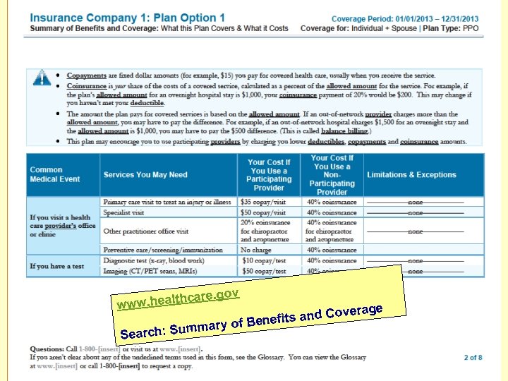 . gov hcare www. healt mary m Search: Su over efits and C of