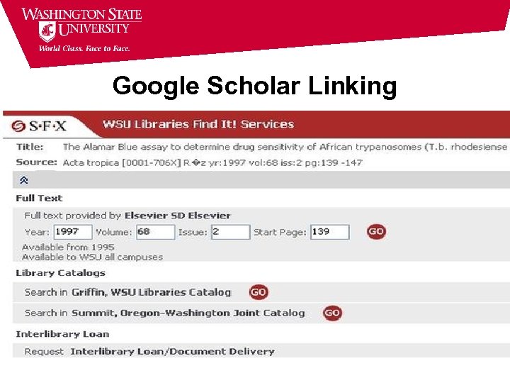 Google Scholar Linking 