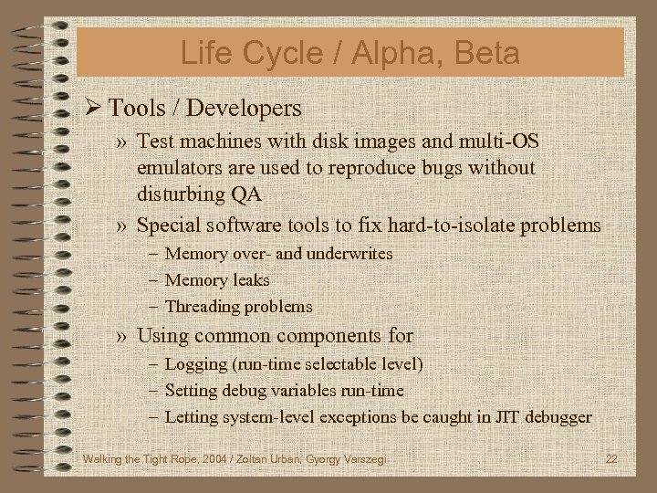 Life Cycle / Alpha, Beta Ø Tools / Developers » Test machines with disk