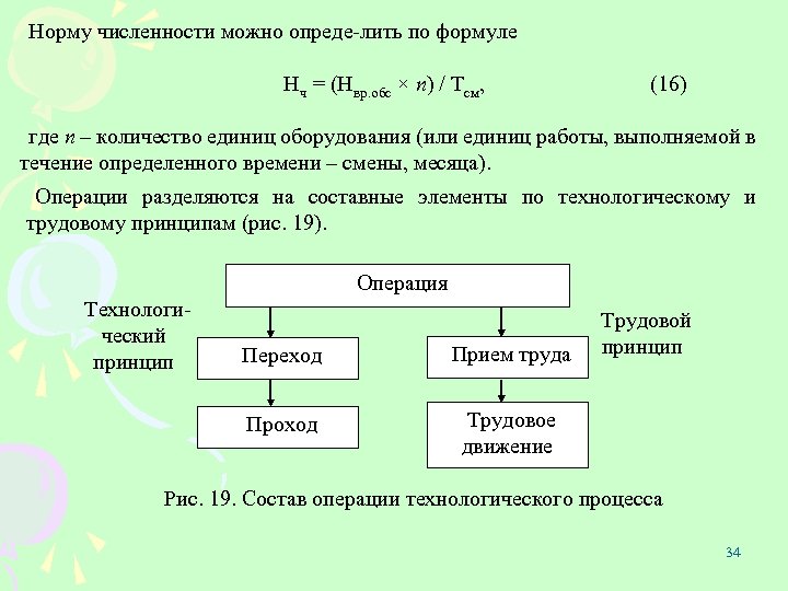 Норму численности можно опреде лить по формуле Нч = (Нвр. обс × n) /