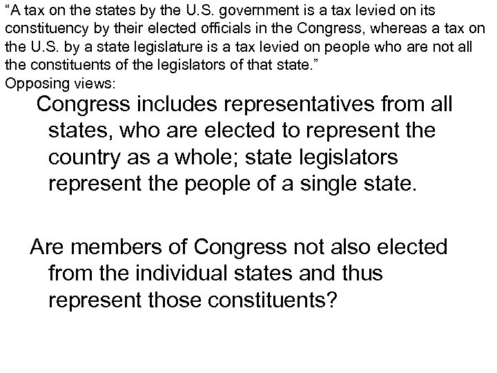 “A tax on the states by the U. S. government is a tax levied