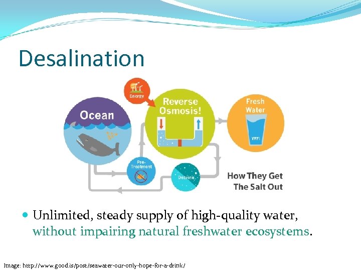 Desalination Unlimited, steady supply of high-quality water, without impairing natural freshwater ecosystems. Image: http: