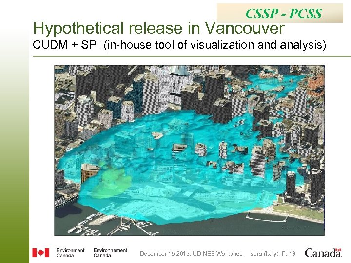 CSSP - - PCSS CSSP PCSS Hypothetical release in Vancouver CUDM + SPI (in-house