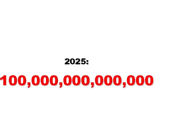 2025: 100, 000, 000 