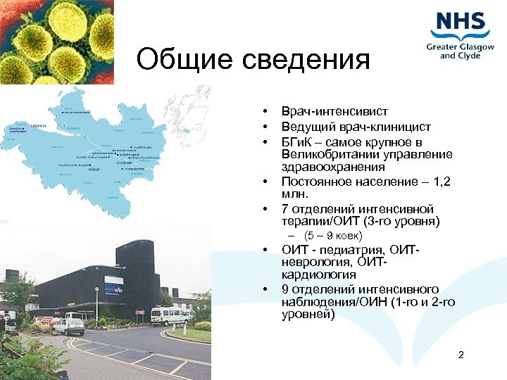 Общие сведения • • • Врач-интенсивист Ведущий врач-клиницист БГи. К – самое крупное в