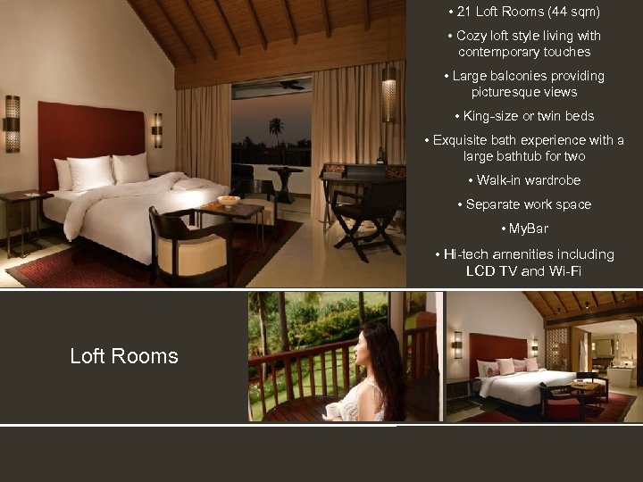  • 21 Loft Rooms (44 sqm) • Cozy loft style living with contemporary