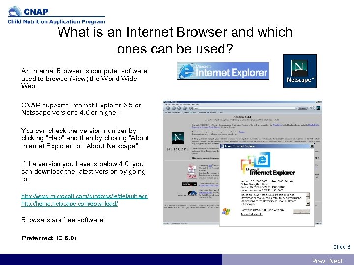 What is an Internet Browser and which ones can be used? An Internet Browser