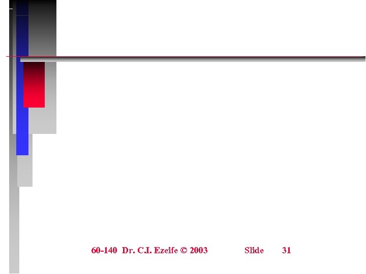 60 -140 Dr. C. I. Ezeife © 2003 Slide 31 