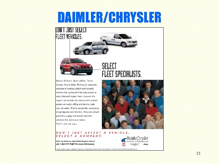 DAIMLER/CHRYSLER 13 