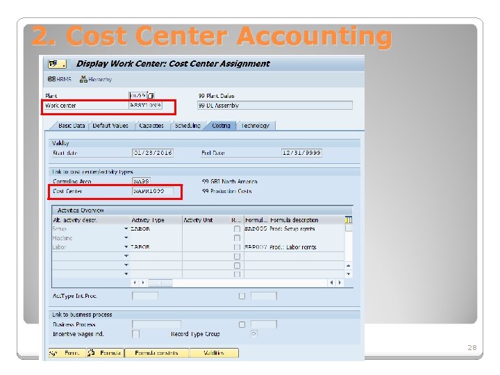 2. Cost Center Accounting 28 
