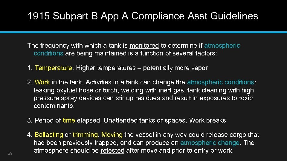 1915 Subpart B App A Compliance Asst Guidelines The frequency with which a tank