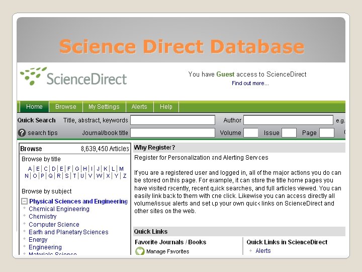 Science Direct Database 36 