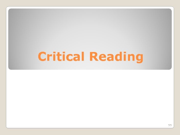 Critical Reading 55 