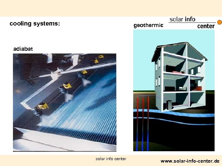 cooling systems: geothermic adiabat solar info center www. solar-info-center. de 