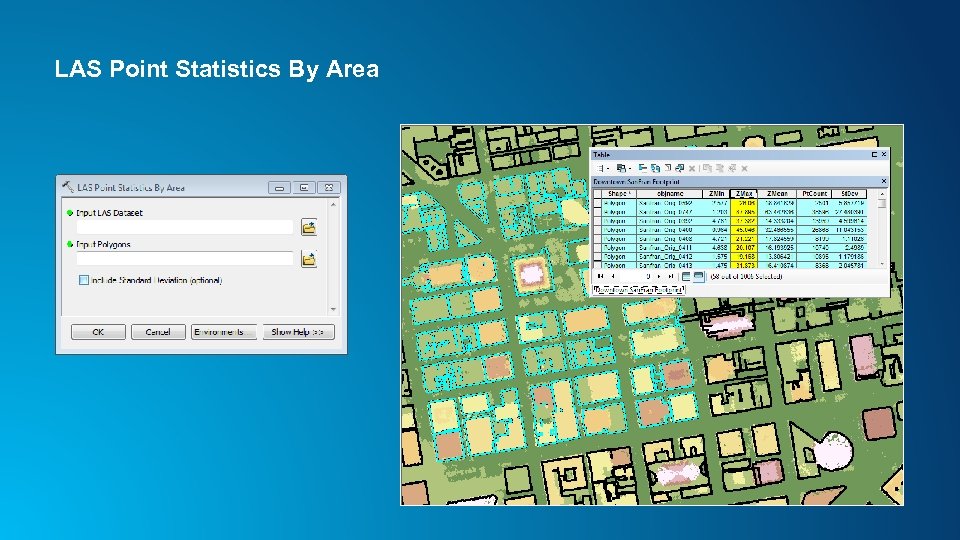 LAS Point Statistics By Area 