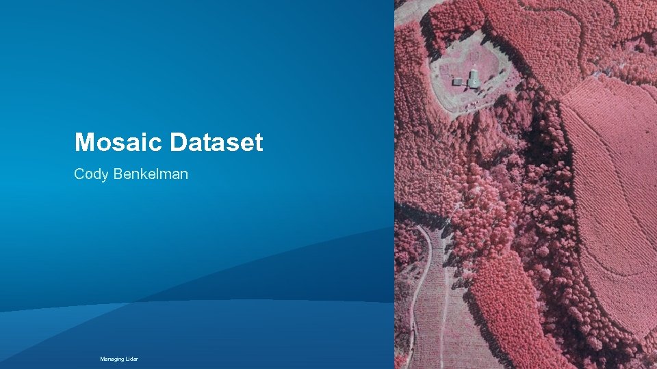 Mosaic Dataset Cody Benkelman Managing Lidar 