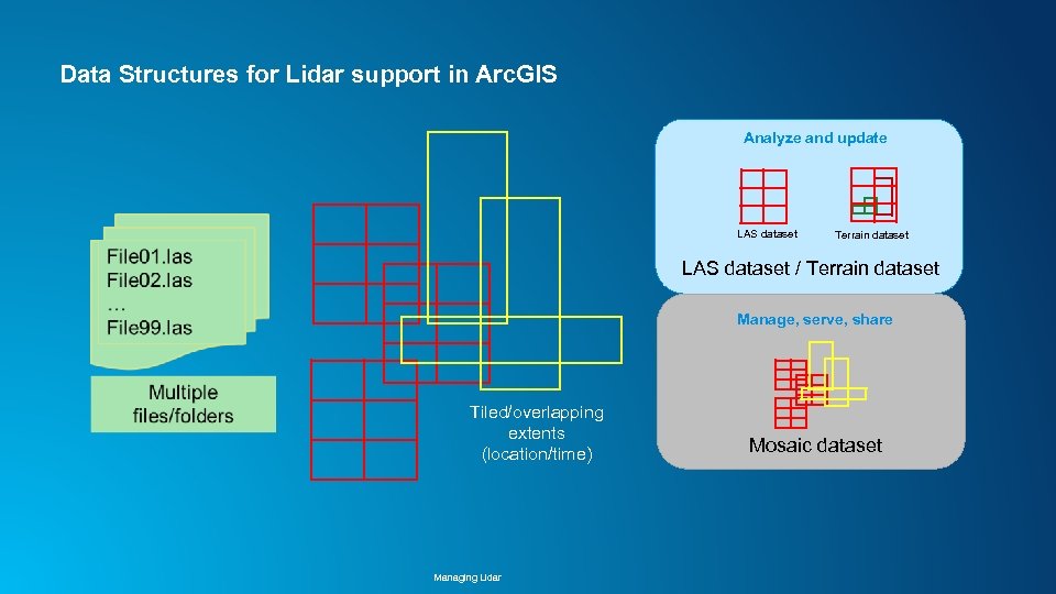 Data Structures for Lidar support in Arc. GIS Analyze and update LAS dataset Terrain