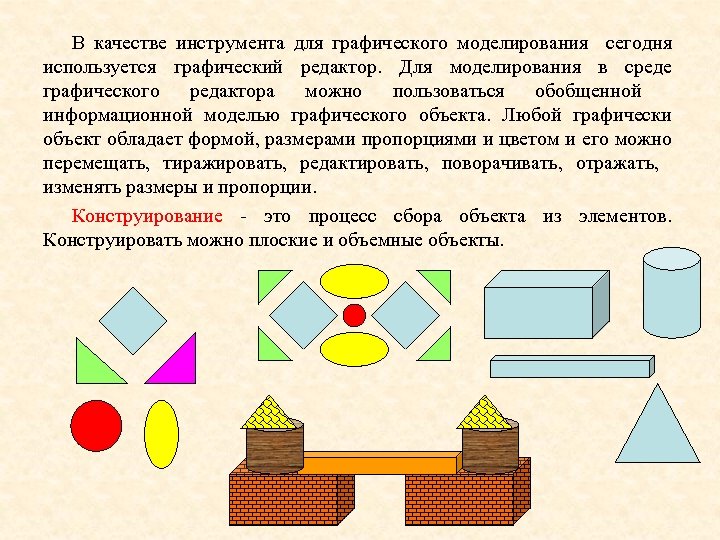 В качестве инструмента для графического моделирования сегодня используется графический редактор. Для моделирования в среде