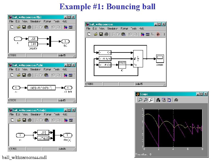 Example #1: Bouncing ball_withzerocross. mdl 