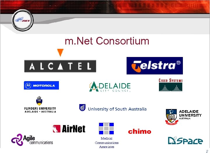 m. Net Consortium ADELAIDE UNIVERSITY AUSTRALIA chimo Medical Communications Associates 2 