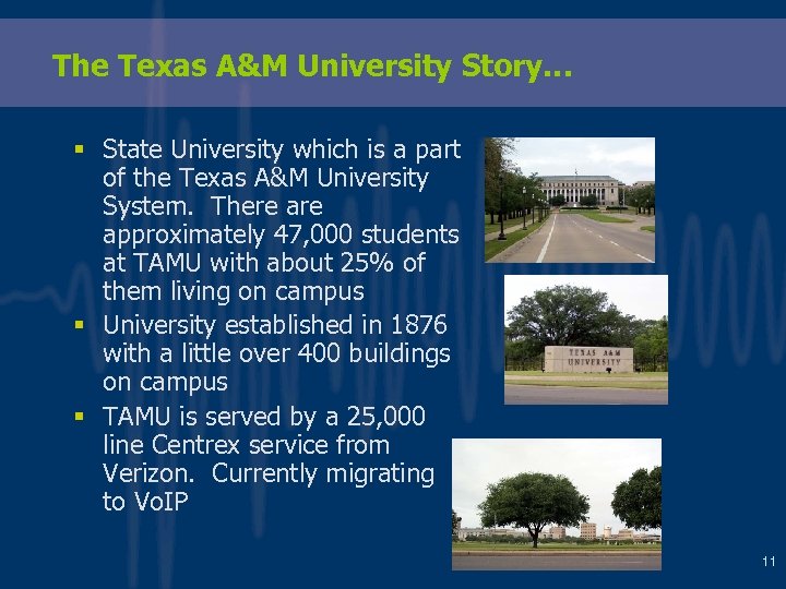 The Texas A&M University Story… § State University which is a part of the