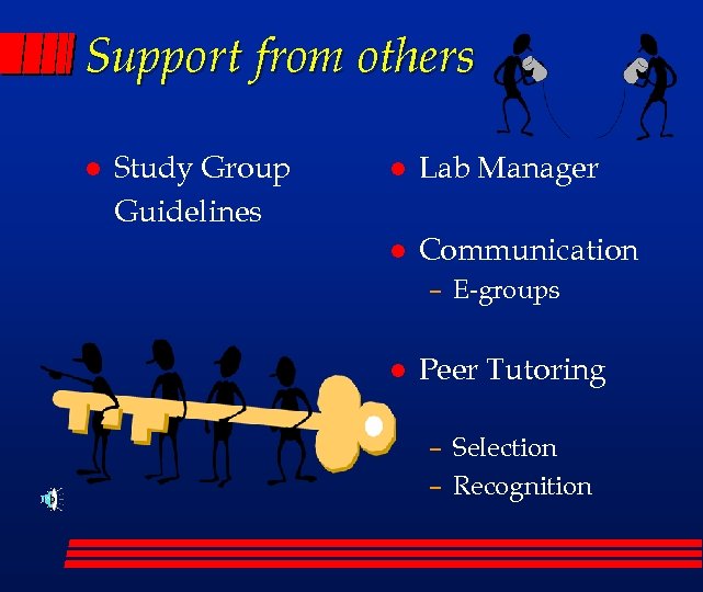 Support from others l Study Group Guidelines l Lab Manager l Communication – E-groups