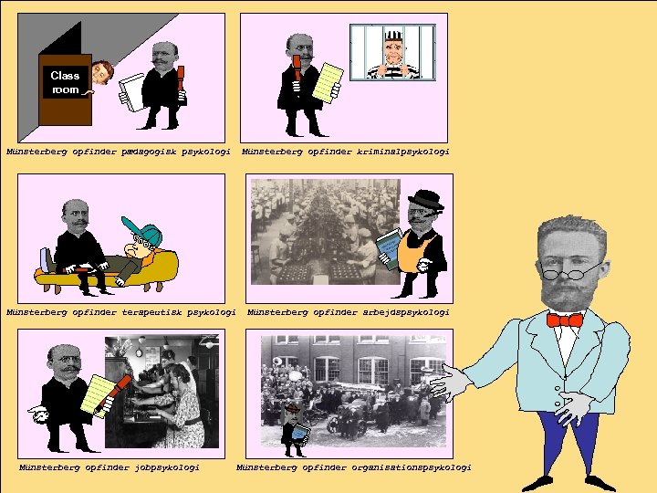 Class room Münsterberg opfinder pædagogisk psykologi Münsterberg opfinder kriminalpsykologi Münsterberg opfinder terapeutisk psykologi Münsterberg