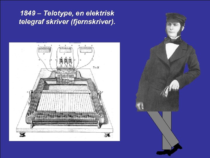 1849 – Telotype, en elektrisk telegraf skriver (fjernskriver). 