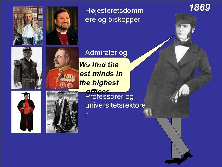 Højesteretsdomm ere og biskopper Admiraler og generaler We find the best minds in the
