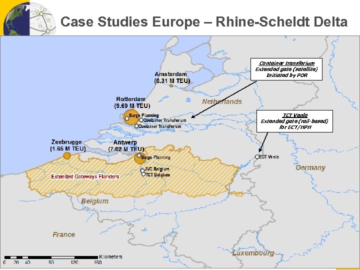 Case Studies Europe – Rhine-Scheldt Delta Container transferium Extended gate (satellite) Initiated by POR