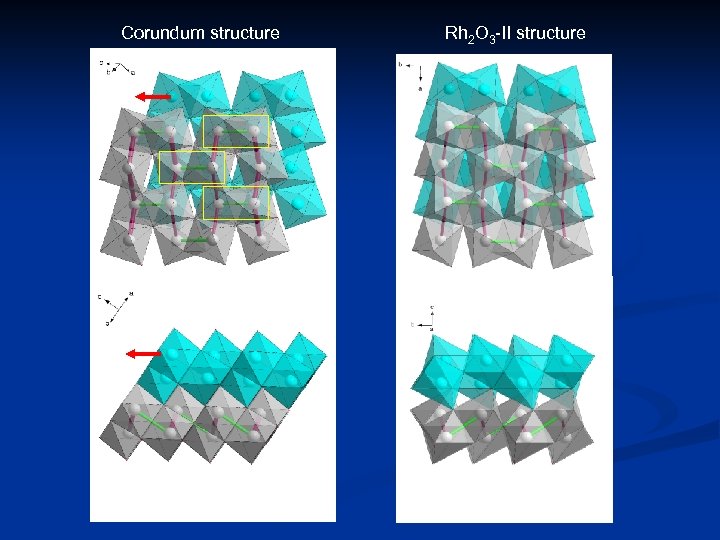 Corundum structure Rh 2 O 3 -II structure 