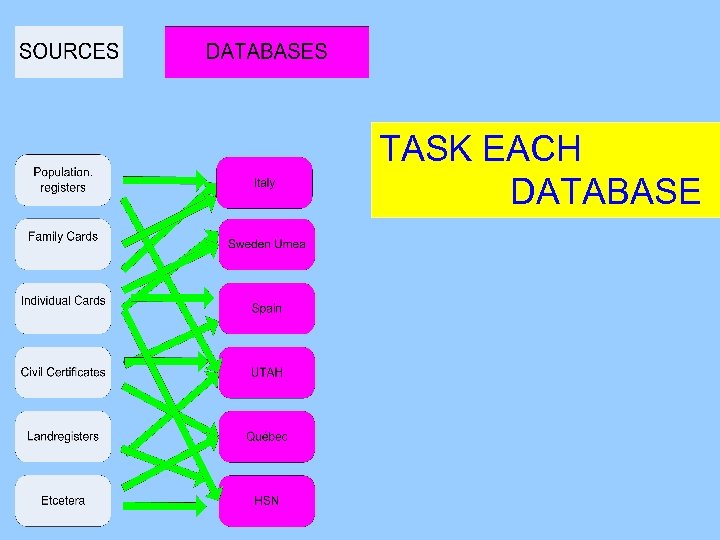 TASK EACH DATABASE 