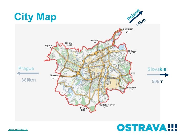 n la City Map Po d m k 15 D 1 Prague 380 km