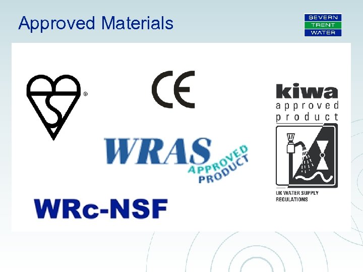 Approved Materials 