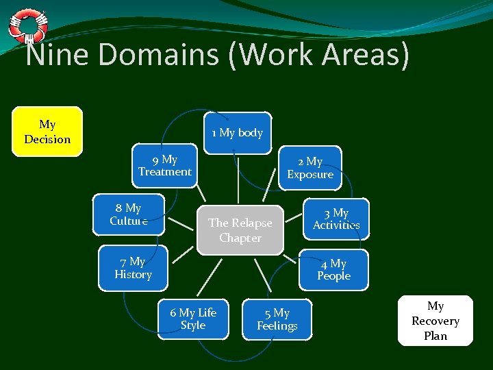 Nine Domains (Work Areas) My Decision 1 My body 9 My Treatment 8 My