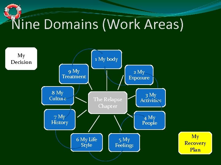 Nine Domains (Work Areas) My Decision 1 My body 9 My Treatment 8 My