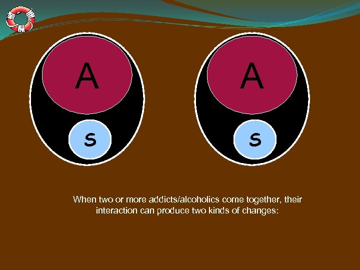 A A S S When two or more addicts/alcoholics come together, their interaction can