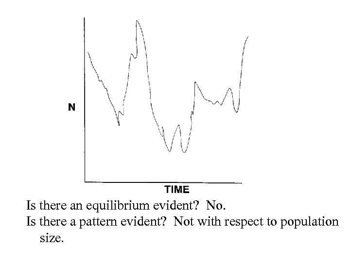 Is there an equilibrium evident? No. Is there a pattern evident? Not with respect