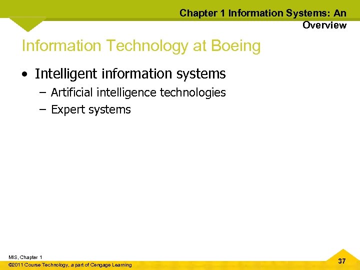 Chapter 1 Information Systems: An Overview Information Technology at Boeing • Intelligent information systems