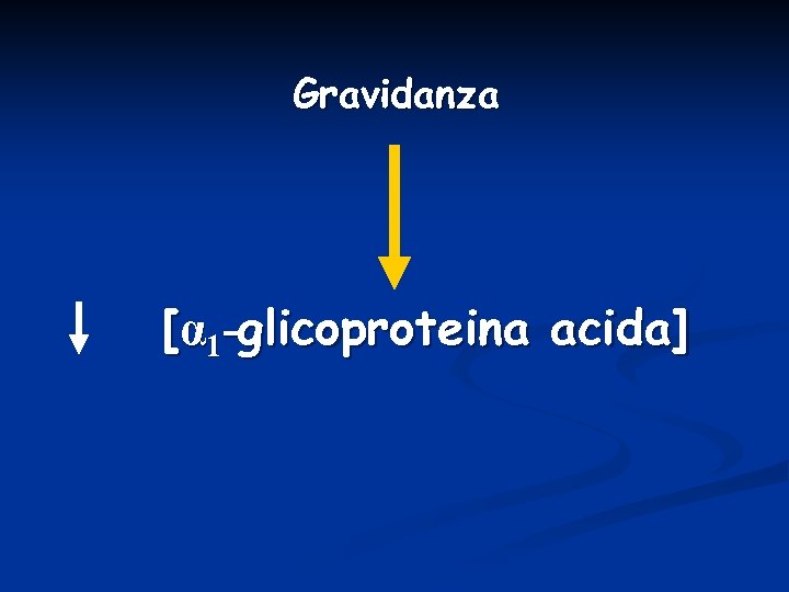 Gravidanza [α 1 -glicoproteina acida] 
