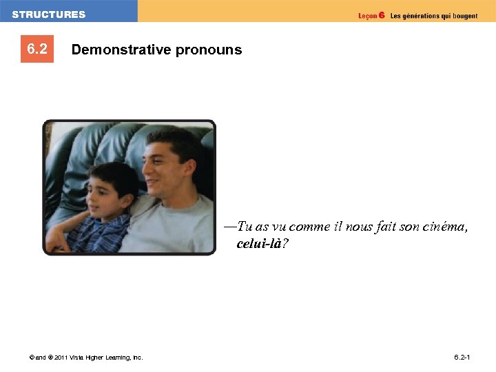 6. 2 Demonstrative pronouns —Tu as vu comme il nous fait son cinéma, celui-là?