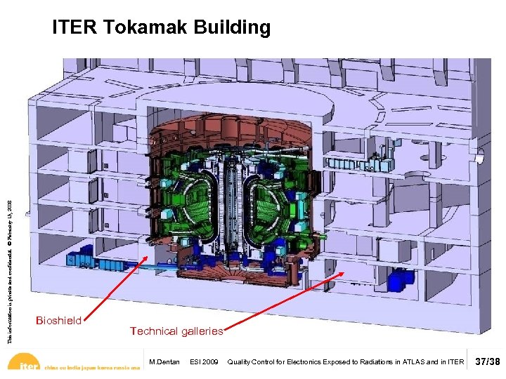 This information is private and confidential. © February 13, 2008 ITER Tokamak Building Bioshield